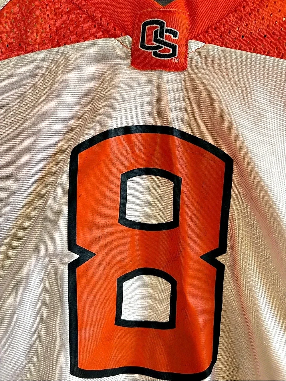 Nike Oregon State Beavers-Boys Small Football Jersey #8 White & Orange